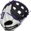33 Inch Rawlings Liberty Advanced Color Series RLACM33FPPU Women's White/Purple/Black Fastpitch Softball Catcher Mitt