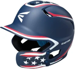 Easton Z5 2.0 Stars & Stripes W/ Universal Jaw Guard Junior Matte Batting Helmet A168544SS