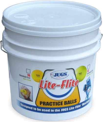 JUGS B5006 Bucket Of Lite-Flite 12 Inch Optic Yellow Softballs 1 JUGS B5006 Bucket Of Lite-Flite 12 Inch Optic Yellow Softballs